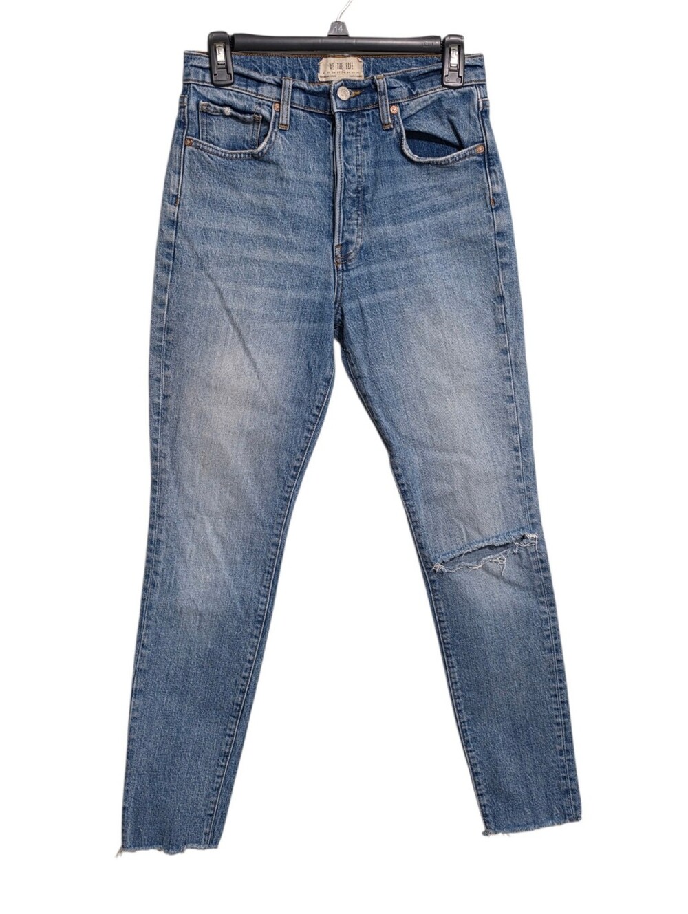 We The Free High Rise Button Fly Light Wash Skinny Jeans 28